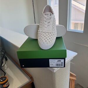 White Klnit Sneakers